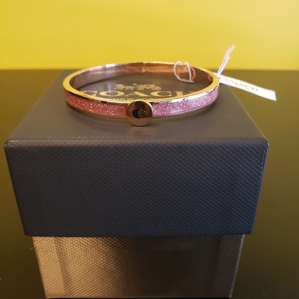 Womens Pink Coach Clasp Bracelet